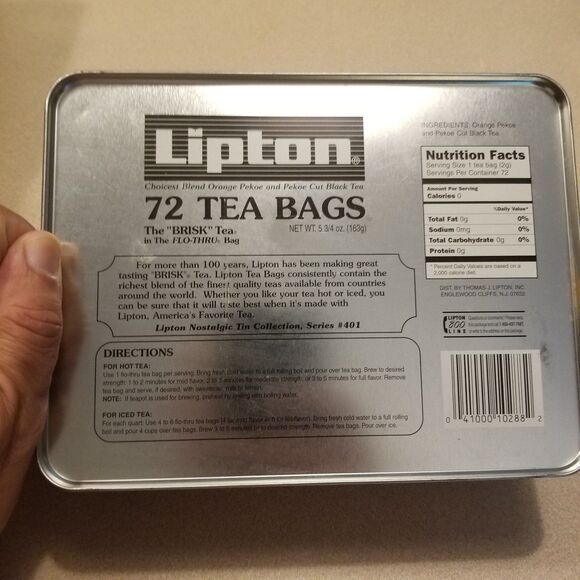 Vintage Lipton's Tea Limited Edition Nostalgic Collectible Tin Series #401 - Picture 2 of 7